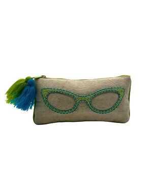MMs Brands Beige Embroidered Pouch